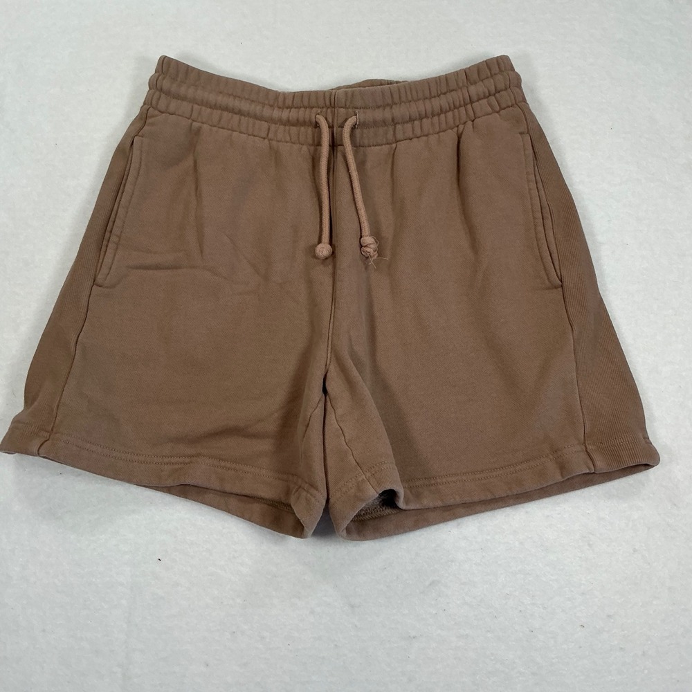 Tna Cozy Fleece Boyfriend Shorts Brown High Rise Sweat Shorts Small